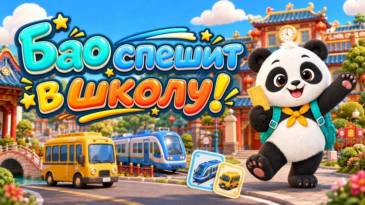 Обложка учебной игры Бао спешит в школу!