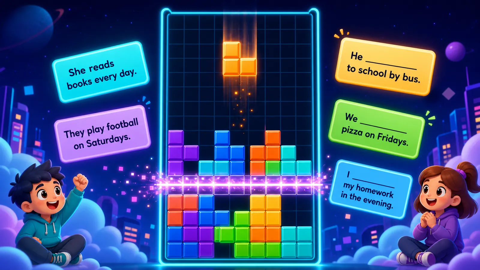 Обложка игры Grammar Tetris
