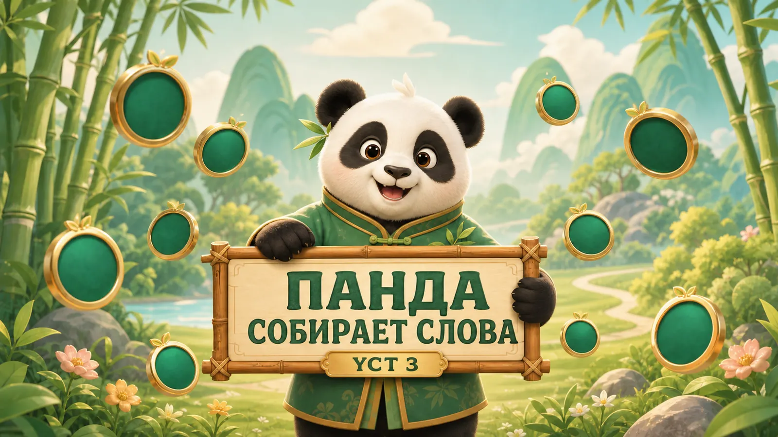 Обложка игры Панда собирает слова